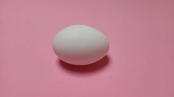 Uncooked Egg White Color White Background Food Meal Lunch Dinner — Stock Fotó