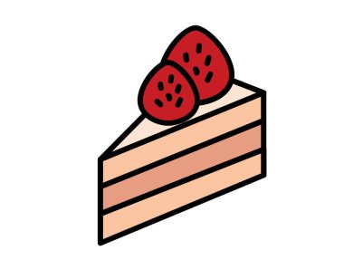 Tasty and delicious sweet cake vector and illustration fresh and healthy food meal drawing lunch dinner breakfast 3d cake cartoonish.