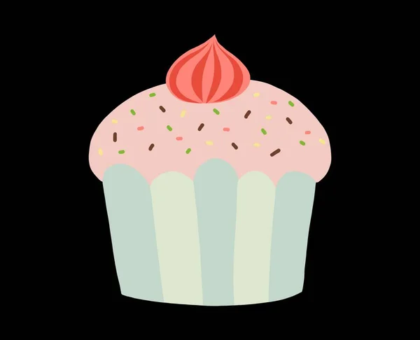 Tasty Delicious Sweet Cake Vector Illustration Fresh Healthy Food Meal — ストックベクタ