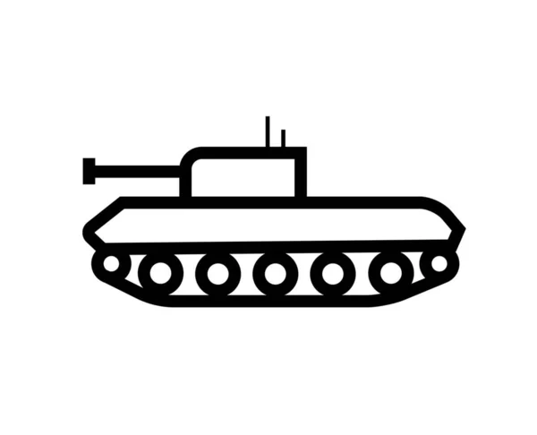 Tank Fahrzeug Nahaufnahme Vektor Zeichnung Illustration Tanker Transport Militär Krieg — Stockvektor