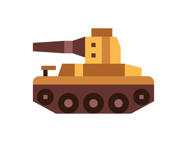 Tank Fordon Närbild Vektor Ritning Illustration Tanker Transport Militär Krig — Stock vektor