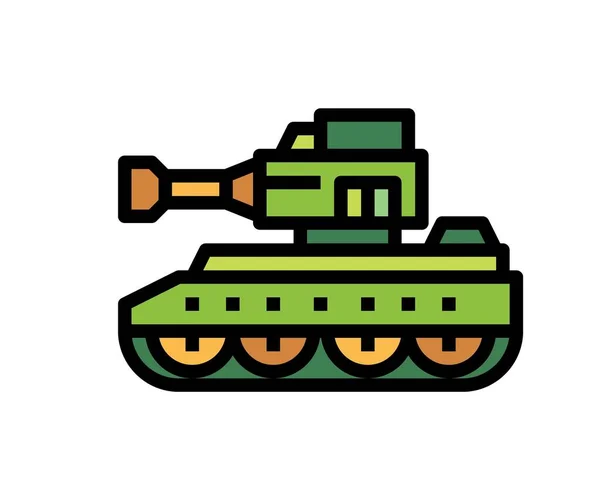 Tank Fahrzeug Nahaufnahme Vektor Zeichnung Illustration Tanker Transport Militär Krieg — Stockvektor