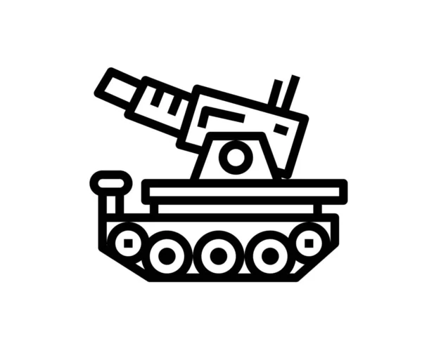 Tankvoertuig Close Vector Tekening Illustratie Tanker Vervoer Militaire Oorlog Explosieve — Stockvector