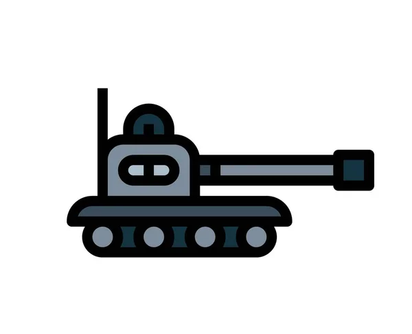 Vehículo Cisterna Primer Plano Vector Dibujo Ilustración Transporte Petrolero Guerra — Vector de stock