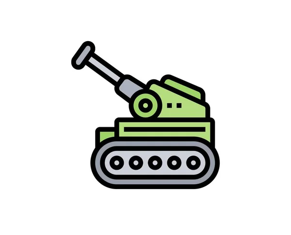 Tank Όχημα Closeup Διανυσματικό Σχέδιο Εικονογράφηση Μεταφοράς Δεξαμενόπλοιων Στρατιωτική Πολέμου — Διανυσματικό Αρχείο