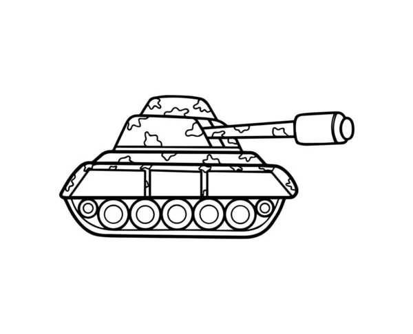 Tanque Veículo Close Vetor Desenho Ilustração Petroleiro Transporte Militar Guerra — Vetor de Stock