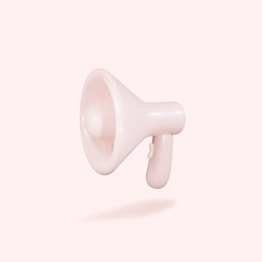 Gerçekçi 3D megafon, hoparlör..