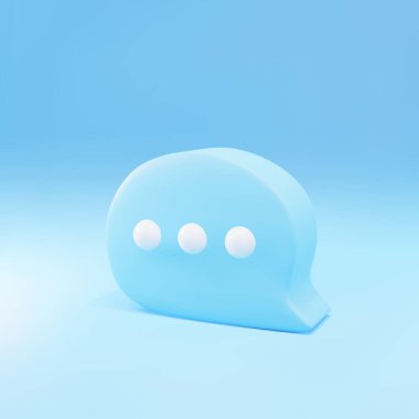 3 boyutlu konuşma penceresi - sohbet, haberci ve iletişim simgesi. 