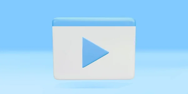 Video Player Web Page Play Button Video Streaming Multimedia Concept — Stock Vector