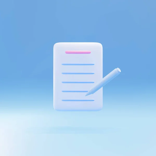 Copywriting Writing Icon Document Concept Pencil — Vector de stock