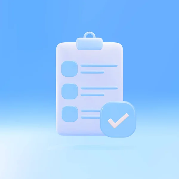 Assignment Done Icon Clipboard Checklist Symbol — Vector de stock