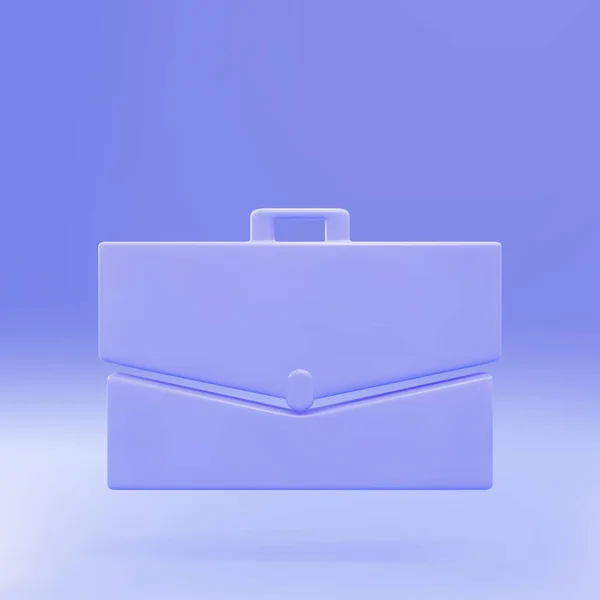 Ícone Briefcase Azul Isolado Fundo Azul Sinal Caso Negócios Carteira — Vetor de Stock