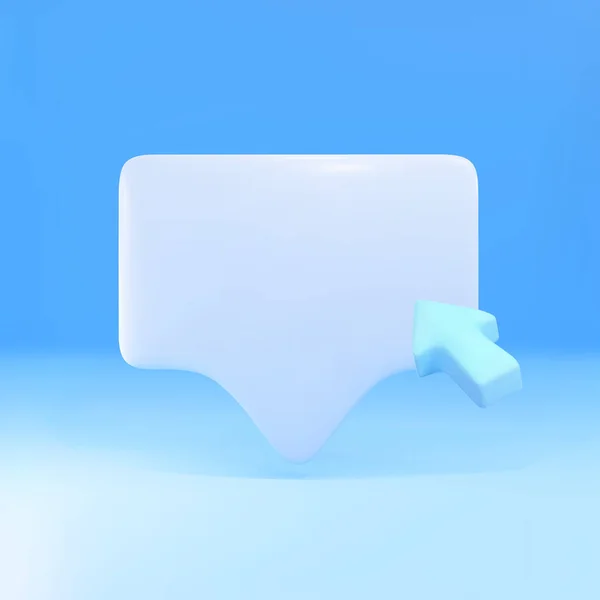 Speech Bubble Message Realistic Arrow Cursor — Image vectorielle