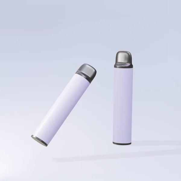 Set Disposable Electronic Cigarette Concept Modern Smoking Vaping Nicotine — Vettoriale Stock