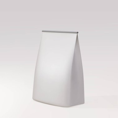 Gri arkaplanda 3d paket.