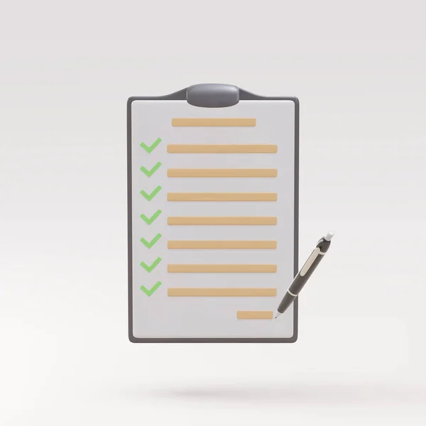 Successfully Complete Business Assignments Icon Checklist Clipboard Paper — Vector de stock