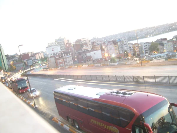 Jalan Kota Dan Bus — Stok Foto