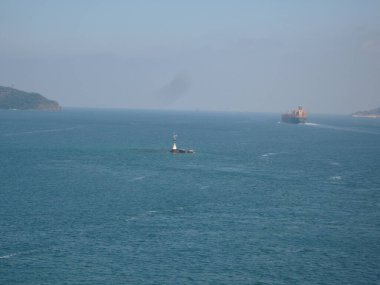 Bosphorus manzaraları denizi ve gökyüzünü