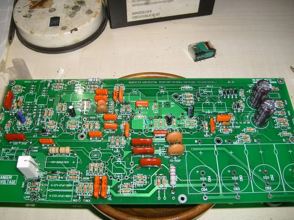 Carte Circuit Électronique Avec Écran Vert — Photo