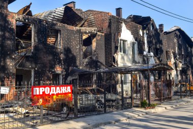 Kiev yakınlarındaki Bucha şehri Rus işgalciler tarafından tahrip edildi. Bir zamanların temiz yeşil nüfuslu şehrinin görüntüleri dehşet verici: Bombardıman ve yangınlar, yıkılmış yollar ve köprüler, yıkılmış arabalar, tanklar, terk edilmiş kediler..