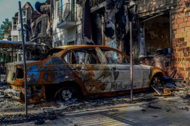 Kiev yakınlarındaki Bucha şehri Rus işgalciler tarafından yok edildi. Bir zamanların temiz yeşil nüfuslu şehrinin görüntüleri dehşet verici: Bombardıman ve yangınlar, yıkılmış yollar ve köprüler, yıkılmış arabalar, tanklar, terk edilmiş hayvanlar..