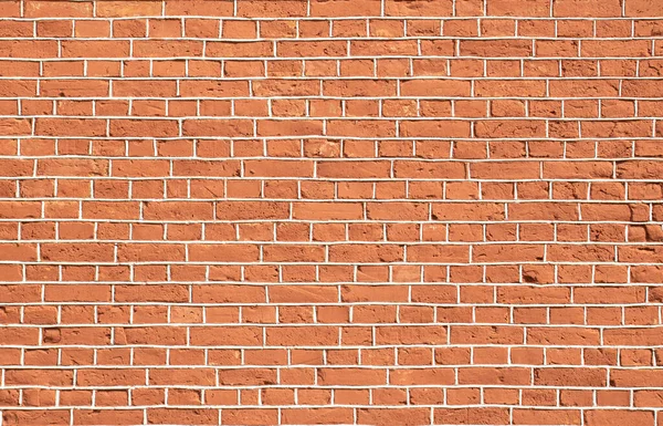 Red Old Brick Wall Gray Cement Joints — Stock Photo, Image