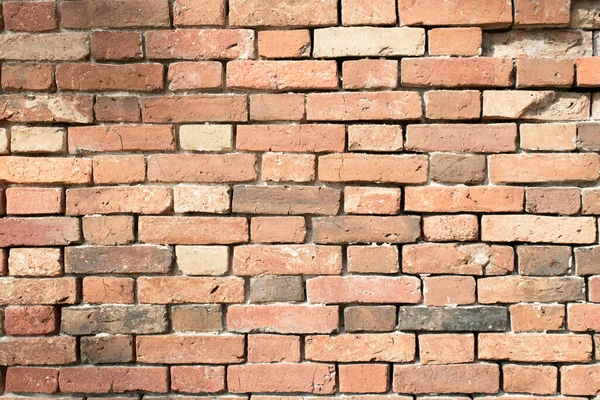Old Brick Wall Orange Color Empty Seams — Stock Photo, Image