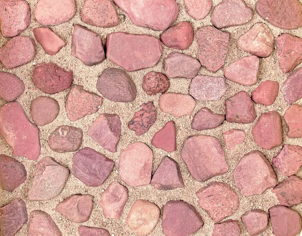 Texture Red River Stones Sand — Stock Photo, Image