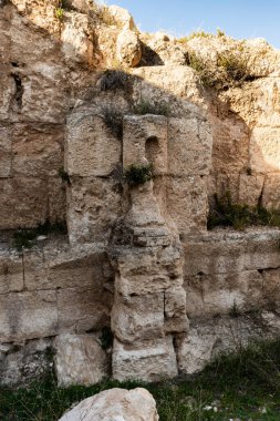 Kral Herod 'un sarayının harabeleri, Herodion, Yahudi Çölü, İsrail.