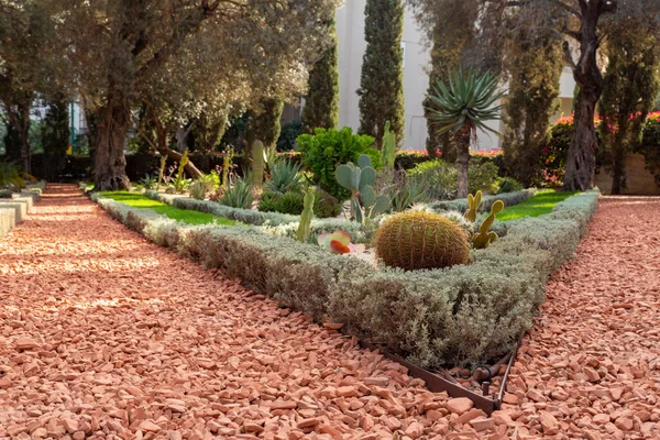 Die Majestätische Schönheit Des Bahai Gartens Auf Dem Berg Karmel — Stockfoto