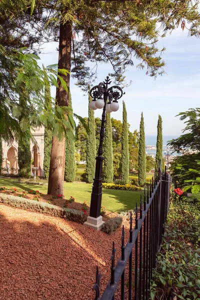 Die Majestätische Schönheit Des Bahai Gartens Auf Dem Berg Karmel — Stockfoto