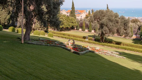 Haifa Israel November 2021 Die Majestätische Schönheit Des Bahai Gartens — Stockfoto