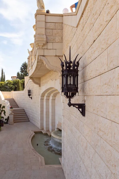 Haifa Israele Novembre 2021 Parte Inferiore Decorativa Del Giardino Bahai — Foto Stock