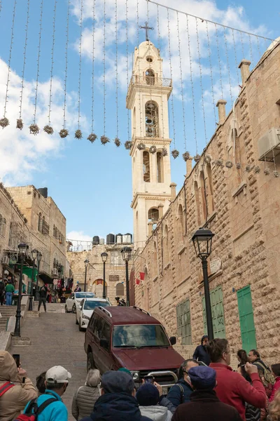 Bethlehem Israel December 2021 View Nativity Street Marys Syriac Orthodox — Foto de Stock