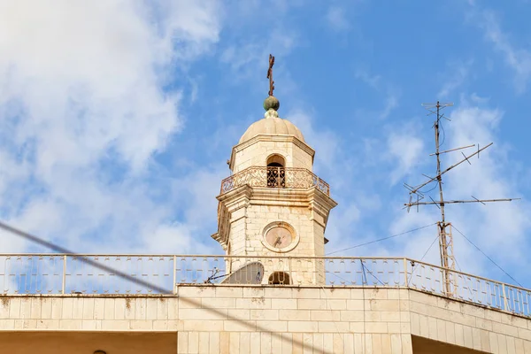 Upper Part Bell Tower Marys Syriac Orthodox Church Nativity Street — Stockfoto
