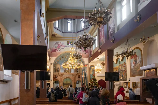 Bethlehem Israel December 2021 Interior Marys Syriac Orthodox Church Bethlehem — Fotografia de Stock