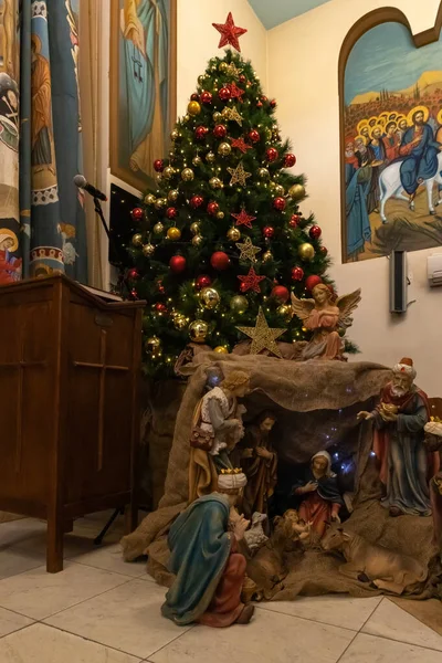 Bethlehem Israel December 2021 Interior Marys Syriac Orthodox Church Bethlehem — стокове фото