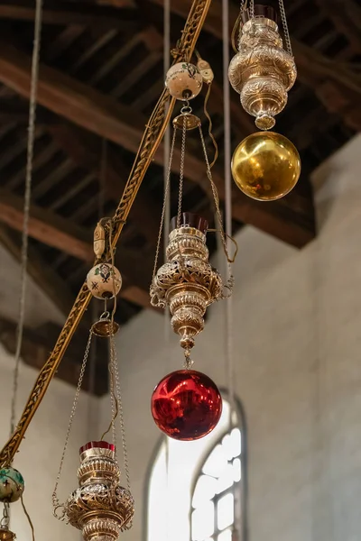 Bethlehem Israel December 2021 Interior Main Hall Church Nativity Bethlehem — Fotografia de Stock