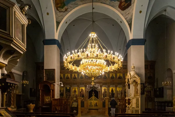 Belém Israel Dezembro 2021 Salão Principal Igreja Ortodoxa Grega São — Fotografia de Stock