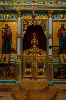 Jericho, İsrail, 30 Aralık 2021: Ürdün 'deki Gerasim Manastırı, Filistin Yönetimi, İsrail' deki Deir Hijleh Manastırı