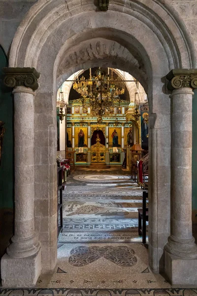 Jericó Israel Diciembre 2021 Interior Del Monasterio Deir Hijleh Monasterio — Foto de Stock