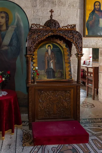 Jerycho Izrael Grudnia 2021 Wnętrze Klasztoru Deir Hijleh Klasztor Gerazyma — Zdjęcie stockowe