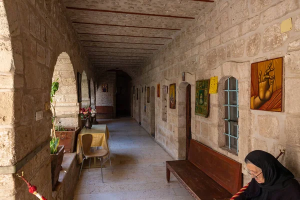 Jericó Israel Diciembre 2021 Monasterio Deir Hijleh Monasterio Gerasim Jordania — Foto de Stock