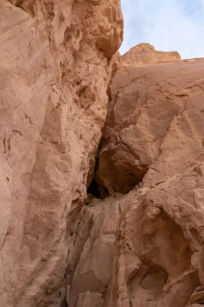 Cueva Alto Roca Parque Nacional Timna Cerca Eilat Sur Israel — Foto de Stock