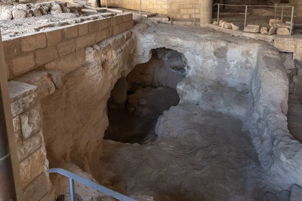 Nazareth Israel Februar 2022 Teilweise Erhaltene Unterirdische Räume Aus Byzantinischer — Stockfoto