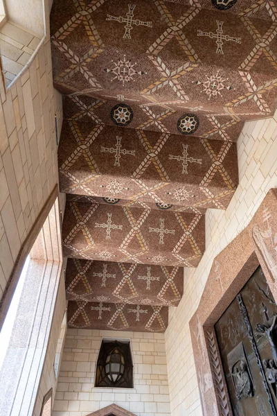 Nazareth Israel February 2022 Decoratively Painted Roof Main Entrance Church — Stock Photo, Image