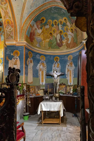 Nazaré Israel Fevereiro 2022 Altar Mor Igreja Ortodoxa Grega Anunciação — Fotografia de Stock