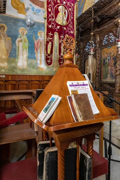 Nazaré Israel Fevereiro 2022 Defenda Livros Sagrados Salão Principal Igreja — Fotografia de Stock