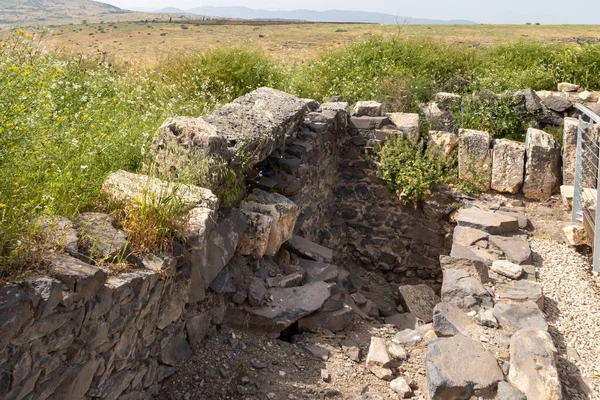 Romok Egy Századi Zsinagóga Közelében Található Mount Arbel Partján Található — Stock Fotó