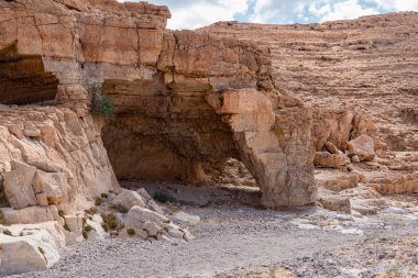Khatsatson deresinin yanındaki taş çöl, İsrail 'deki Kudüs yakınlarında, Ölü Deniz' in İsrail tarafında.